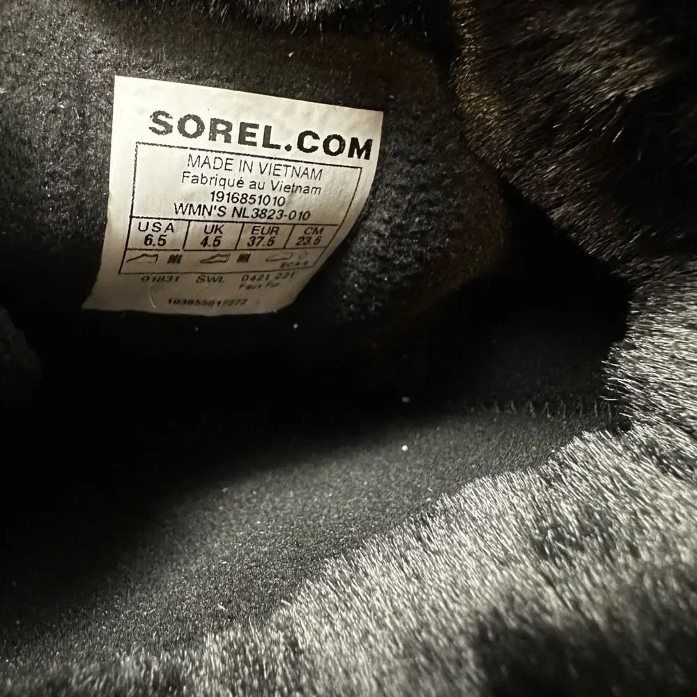 Sorel Whitney II Tall Lace Up Boot Waterproof & Insulated Black 6.5 NEW - Picture 8 of 9